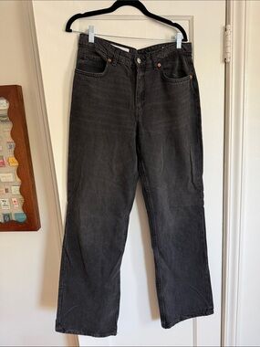 Zara Black Straight-Leg Jeans